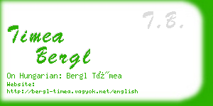 timea bergl business card